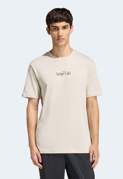 Camiseta adidas Sportswear Graphic Coffee Cafe Donut Box Beige