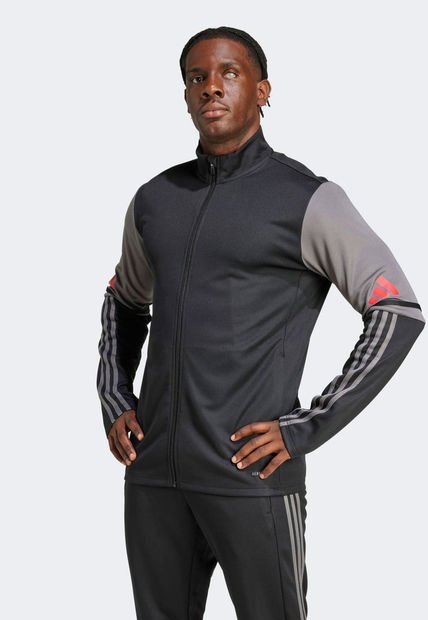 Chaqueta Negro-Gris-Coral adidas Performance Squadra 25