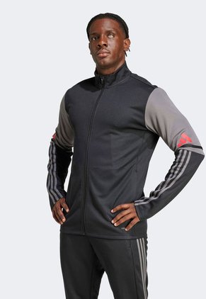 Chaqueta Negro-Gris-Coral adidas Performance Squadra 25