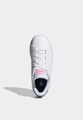 Tenis Lifestyle Blanco-Verde-Rosa adidas Kids Advantage