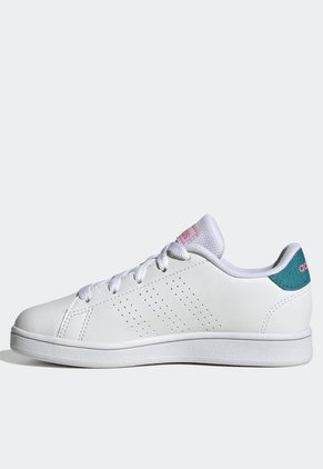 Tenis Lifestyle Blanco-Verde-Rosa adidas Kids Advantage