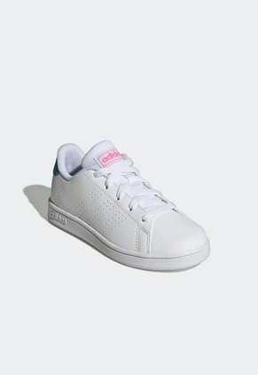 Tenis Lifestyle Blanco-Verde-Rosa adidas Kids Advantage