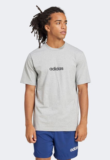Camiseta adidas Sportswear Essentials Linear Single Gris
