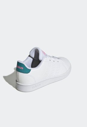 Tenis Lifestyle Blanco-Verde-Rosa adidas Kids Advantage