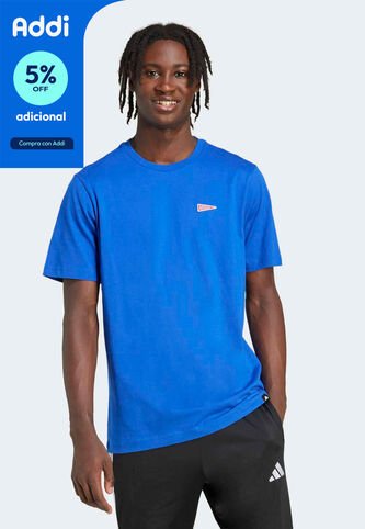 Camiseta adidas Performance Pennant Trim Graphic Azul adidas Performance