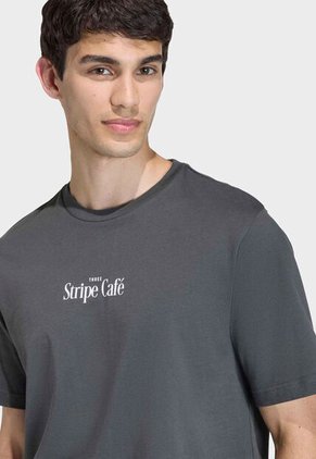 Camiseta adidas Sportswear Graphic Coffee Cafe Donut Box Gris