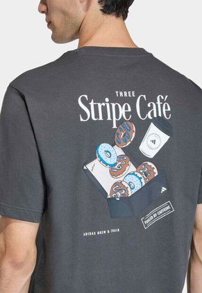 Camiseta adidas Sportswear Graphic Coffee Cafe Donut Box Gris