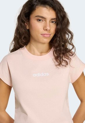 Camiseta adidas Sportswear Essentials Linear Rosa
