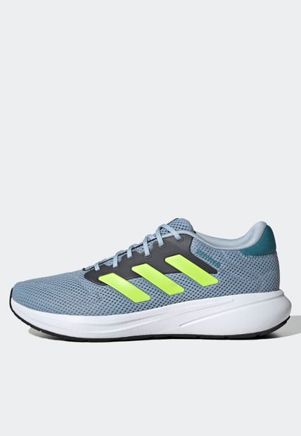 Tenis Running Azul Grisáceo-Verde Neón-Negro adidas Performance Response Runner U
