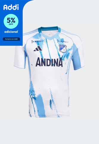 Camiseta Millonarios FC Visitante 2025 adidas Performance Blanco adidas Performance