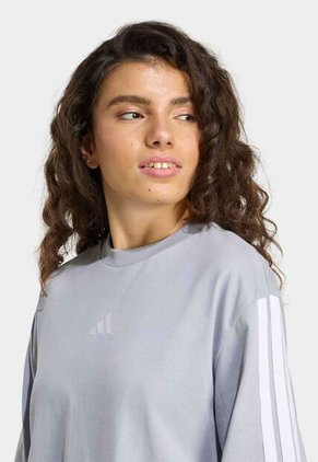 Camiseta adidas Sportswear Essentials 3 Rayas Gris