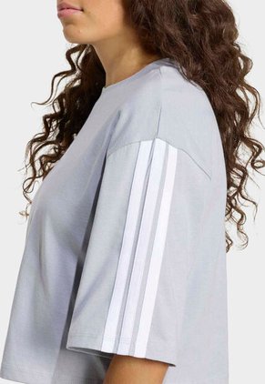 Camiseta adidas Sportswear Essentials 3 Rayas Gris