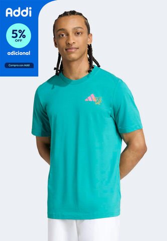 Camiseta adidas Performance Graphic Turquesa adidas Performance
