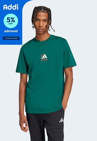 Camiseta adidas Sportswear Pizza Graphic Tee Verde adidas Performance