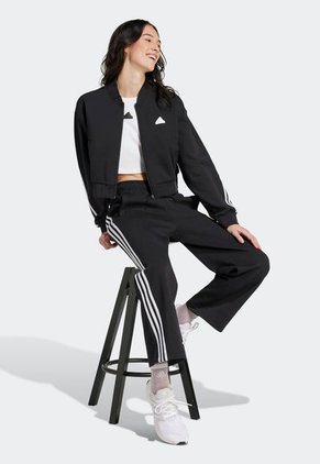 Pantalón Negro-Blanco adidas Performance Future Icons 3-Stripes Wide Leg