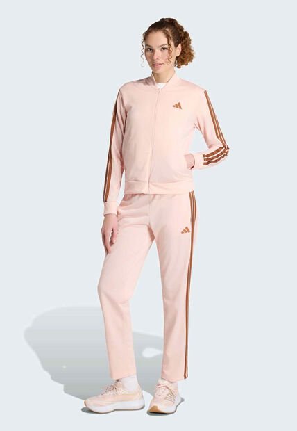 Conjunto adidas Sportswear Essentials 3 Rayas Rosa