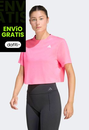 Camiseta adidas Performance Train Essentials Boxy Rosa