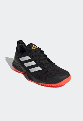 Tenis para Tennis Negro-Blanco-Naranja adidas Performance CourtFlash