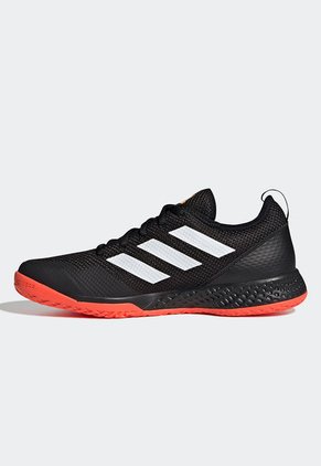 Tenis para Tennis Negro-Blanco-Naranja adidas Performance CourtFlash