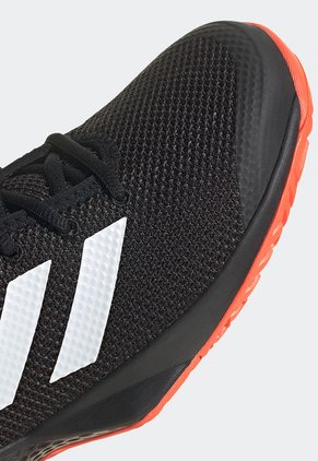 Tenis para Tennis Negro-Blanco-Naranja adidas Performance CourtFlash