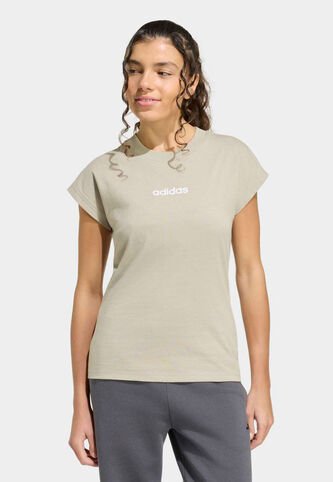Camiseta adidas Sportswear Essentials Linear Beige adidas Performance
