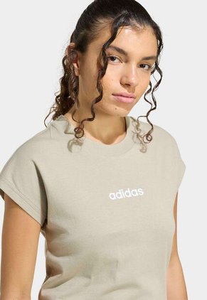 Camiseta adidas Sportswear Essentials Linear Beige