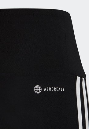 Leggings Negro-Blanco adidas Performance Essentials Aeroready 3 Rayas