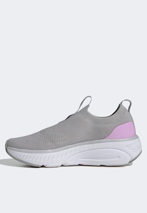 Tenis Walking Gris-Blanco-Lila adidas Sportswear Cloudfoam Go