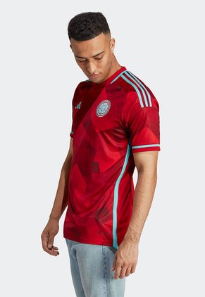 Camiseta Rojo-Celeste adidas Performance Colombia Visitante 2022