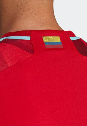 Camiseta Rojo-Celeste adidas Performance Colombia Visitante 2022