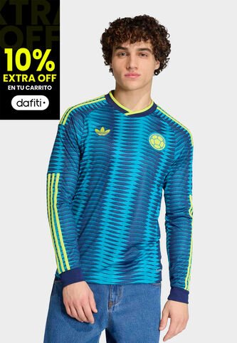 Camiseta Selección Colombia Manga Larga adidas Originals Visitante 26 Azul adidas Performance