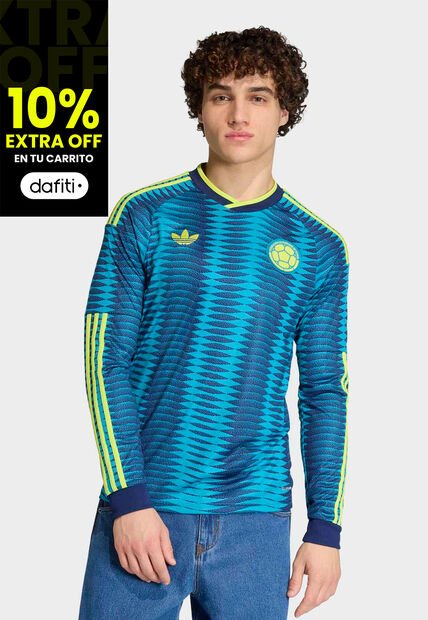Camiseta Selección Colombia Manga Larga adidas Originals Visitante 26 Azul