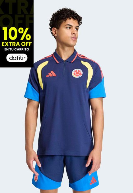 Camiseta Polo adidas Performance Tiro Colombia 2026 Azul