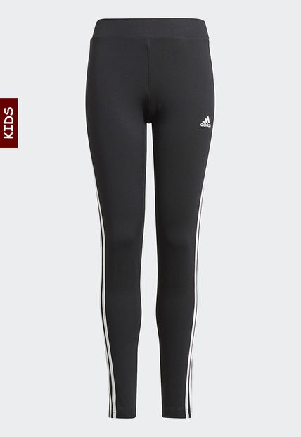 Leggings Negro-Blanco adidas Kids Designed 2 Move 3 Tiras