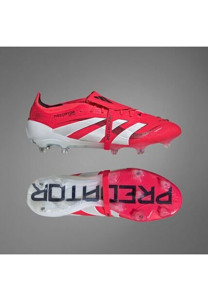 Adidas Performance Guayos Adidas Unisex Predator Elite Fold-Over Tongue Firm Ground-Rojo-Blanco Guayos