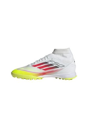 Adidas Performance Guayos Adidas Mujer F50 League Mid Turf-Blanco-Amarillo Guayos