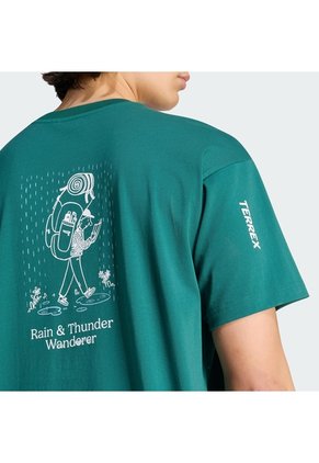Camiseta Verde Adidas Graphic Gráfica Terrex Wanderer Verde