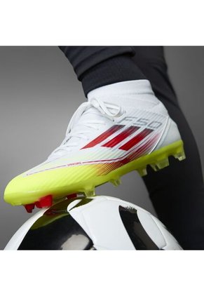 Adidas Performance Guayos Adidas Mujer F50 League Mid Firm/Multi-Ground Cleats-Blanco-Amarillo Guayos
