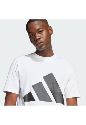 Camiseta Rojo Adidas Essentials Logo Grande Blanco