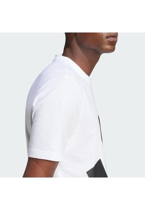 Camiseta Rojo Adidas Essentials Logo Grande Blanco