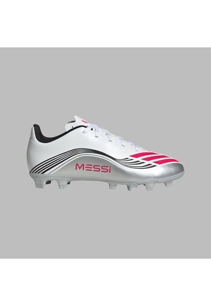 Guayos Adidas Kids F50 Messi Club FG/MG - Blanco/Plateado
