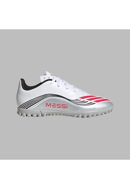 Torretin Adidas Kids F50 Messi Club TF - Blanco/Plateado