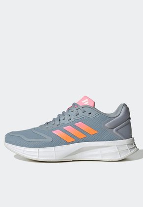 Tenis Running Gris-Blanco-Coral adidas Performance Duramo 10