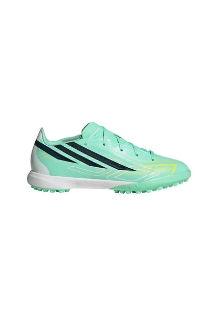 Guayos Rosado Adidas F50 Hyperfast League Pasto Artificial Niños Verde