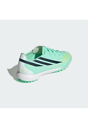 Guayos Rosado Adidas F50 Hyperfast League Pasto Artificial Niños Verde