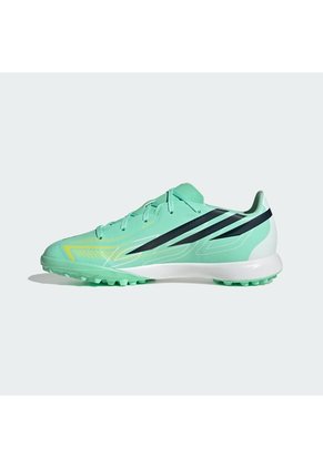 Guayos Rosado Adidas F50 Hyperfast League Pasto Artificial Niños Verde