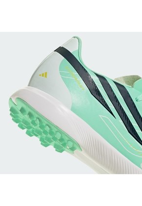 Guayos Rosado Adidas F50 Hyperfast League Pasto Artificial Niños Verde