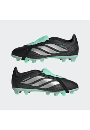 Guayos Blanco Adidas Predator Club Lengüeta Plegable Terreno Firme/Multiterreno Niños Negro