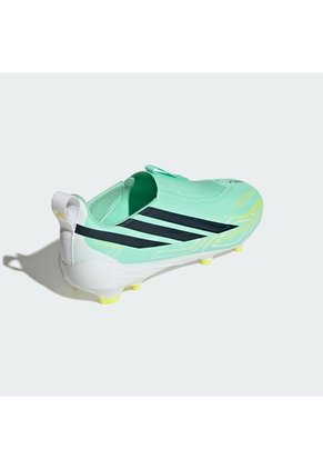 Guayos Blanco Adidas F50 Hyperfast League Sin Cordones Terreno Firme Niños Verde