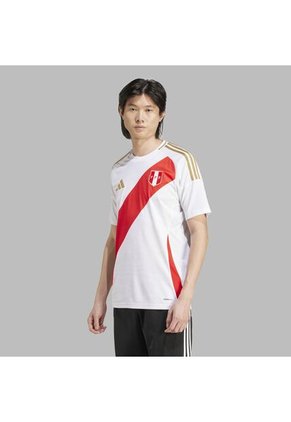 Camiseta Adidas Hombre Local Peru 24 - Blanco - Rojo